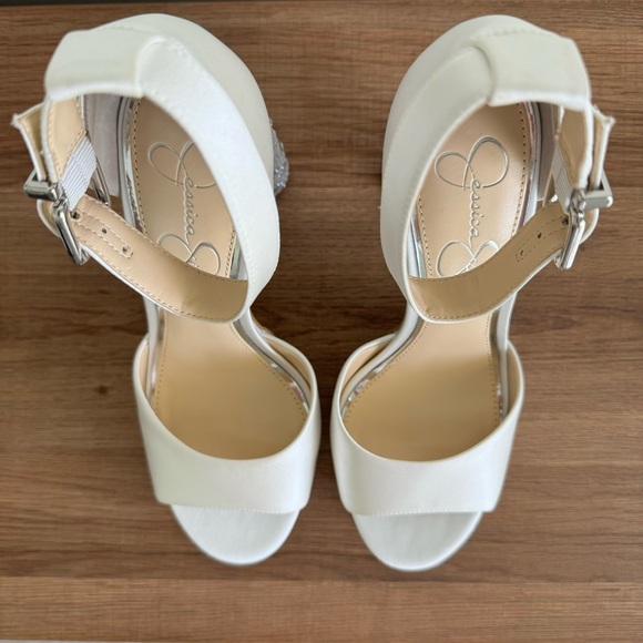 Jessica Simpson - Women's White Everyn Platform Sandal Heeled size 8.5 - Picture 8 of 15